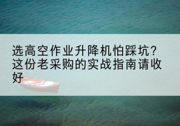 乐东高空作业升降机厂家推荐-选高空作业升降机怕踩坑？这份老采购的实战指南请收好