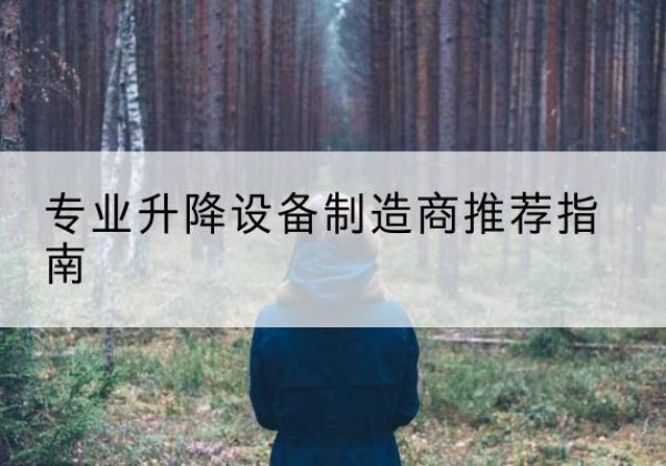 乐东电动剪叉升降平台厂家-专业升降设备制造商推荐指南